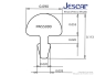 Preview: Jescar 55090 Neusilber Bunddraht 2,29 x 1,40mm 24 cm Stück