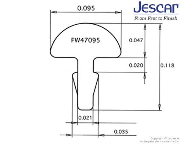 Jescar 47095S Edelstahl Bunddraht 2,41 x 1,19 mm