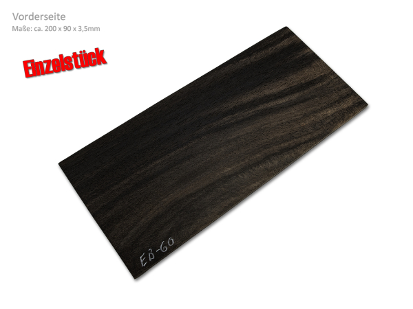 Kopfplatte Ebenholz Einzelstück (EB-60)