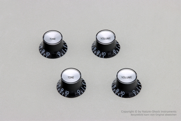 Potiknopf Set "Bell-Knob" G-Style Schwarz