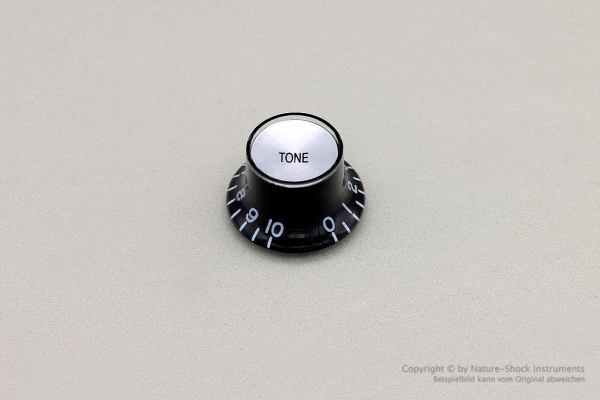 Potiknopf "Bell-Knob" G-Style Schwarz Tone