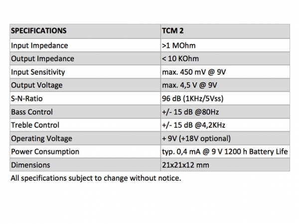 TCM 2 aktive 2-Band Elektronik (B2003)