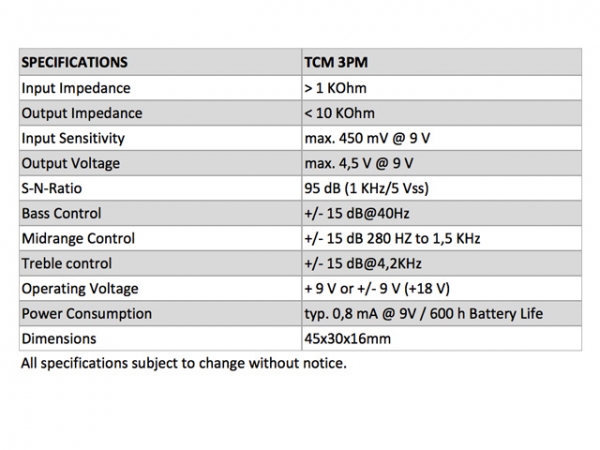 TCM 3PM aktive 3-Band EQ mit Parametrik (B2025)