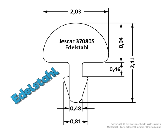 Jescar 37080S Edelstahl Bunddraht 2,03 x 0,94 mm