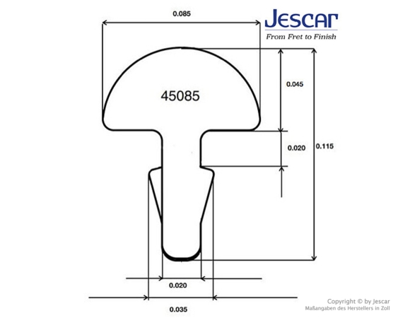 Jescar 45085 Neusilber Bunddraht 2,16 x 1,14 mm