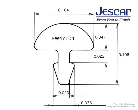Jescar 47104 Neusilber Bunddraht 2,64 x 1,19mm