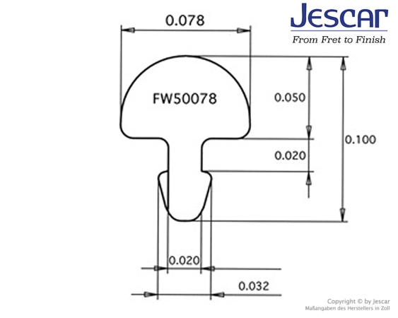 Jescar 50078 Neusilber Bunddraht 1,98 x 1,27 mm