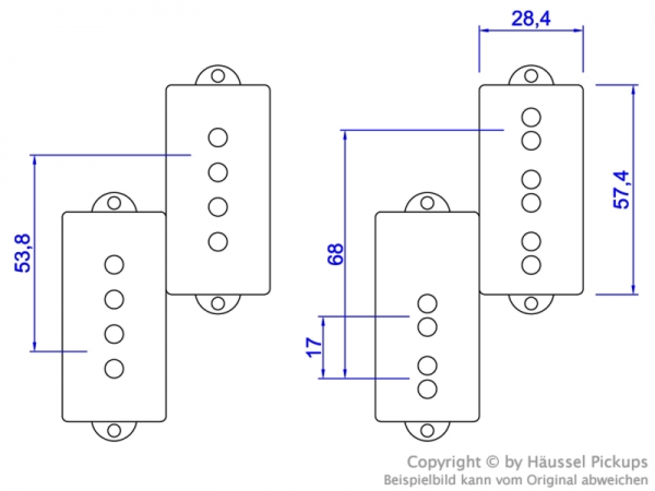 Häussel 5-Saiter PBass Pickup