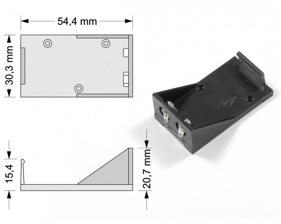 9V Batteriehalter