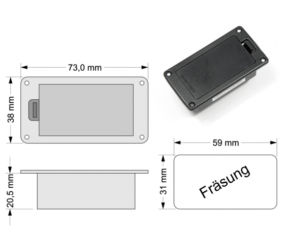 Belcat BH-200 Batteriefach