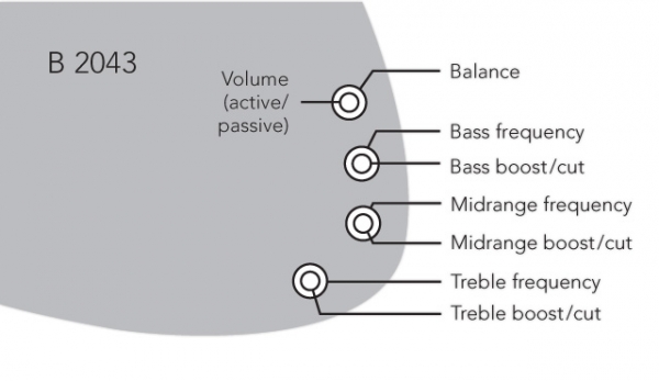 TCM 3P aktive 3-Band EQ mit Parametrik (B2043)